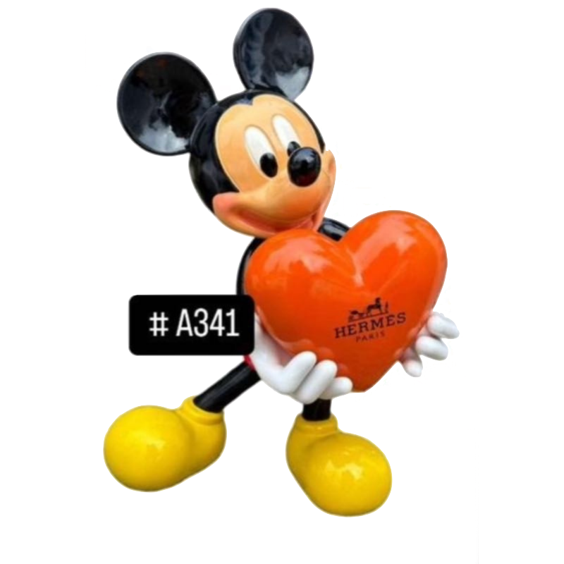 Mickey 65cm Coeur Hermès Orange