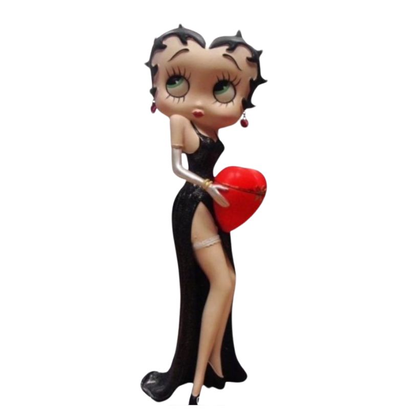 STATUE BETTY BOOP 40CM FENTE COEUR