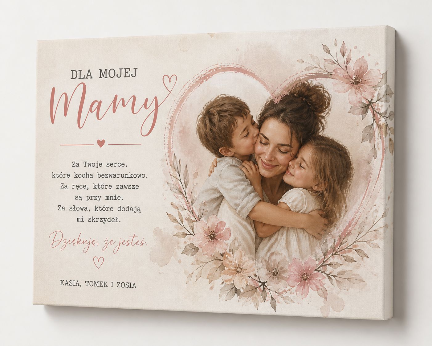Prezent na dzień mamy - spersonalizowany druk na płótnie z Twojego zdjęcia