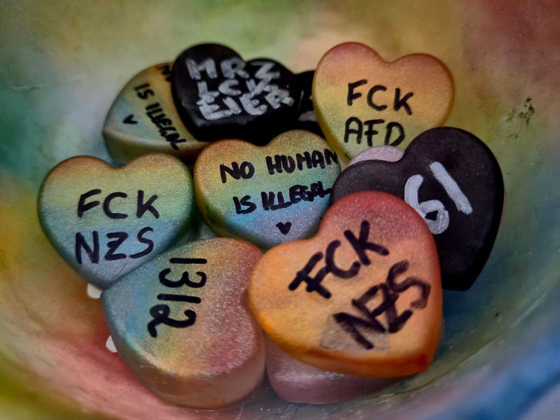 Mini Statement Herz (als Button, oder Magnet möglich) - UV möglich