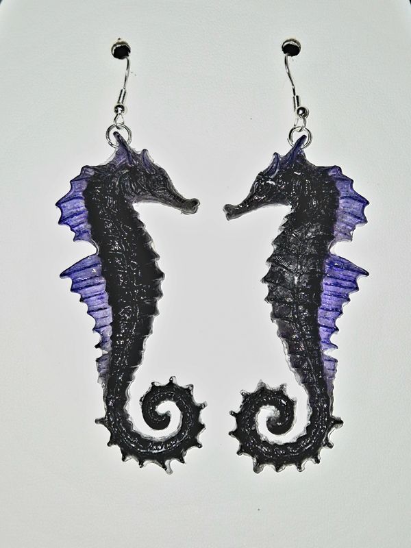Ohrringe Seepferdchen gothic