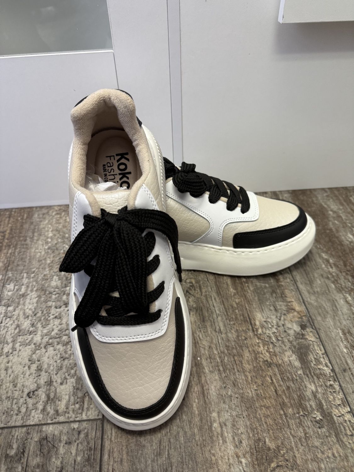 Tennis con plataforma, Colour: Champagne, Size: 7