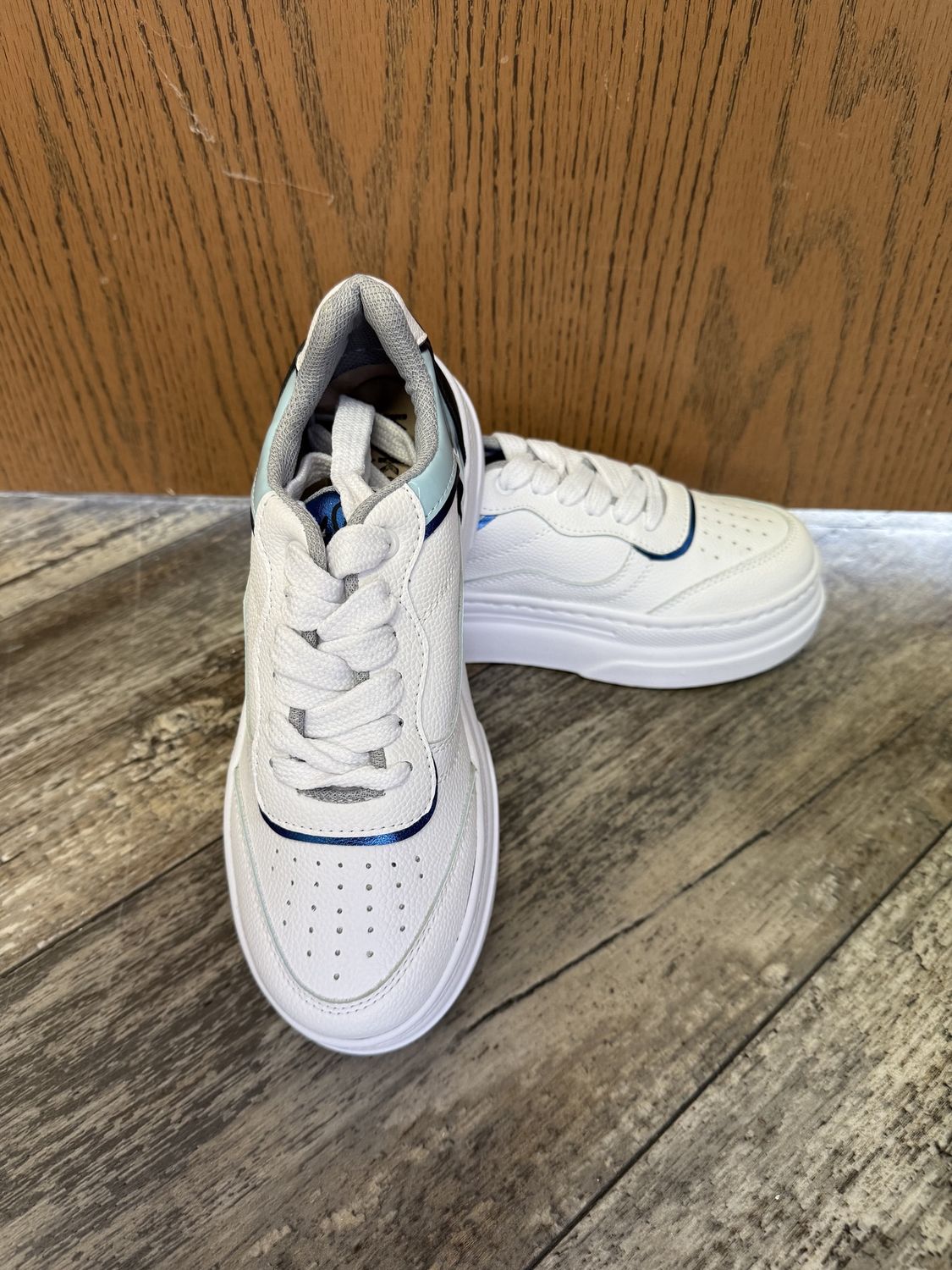 Tennis plataforma, Colour: White/Blue, Size: 6