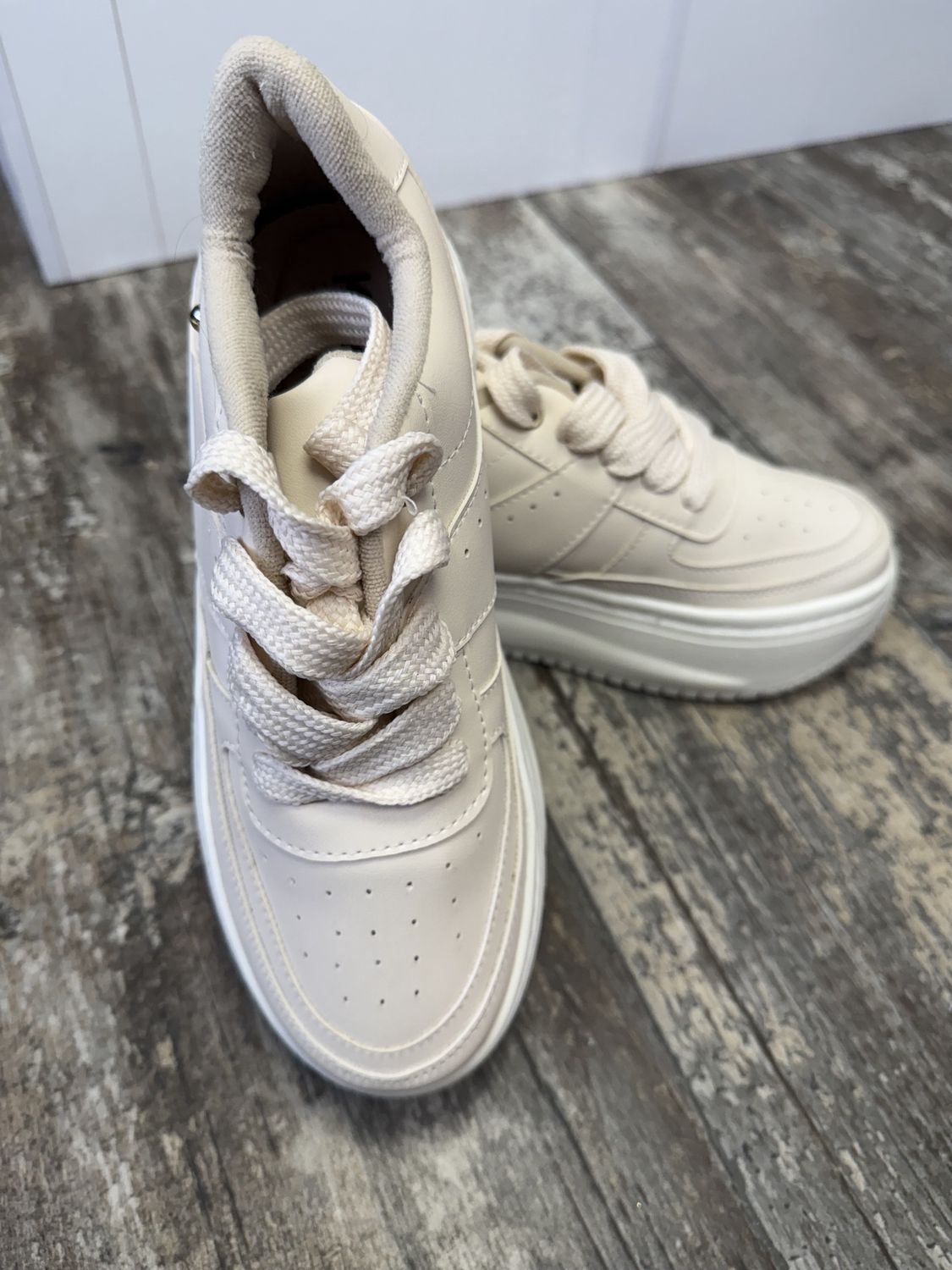 Beige, Colour: Beige, Size: 9