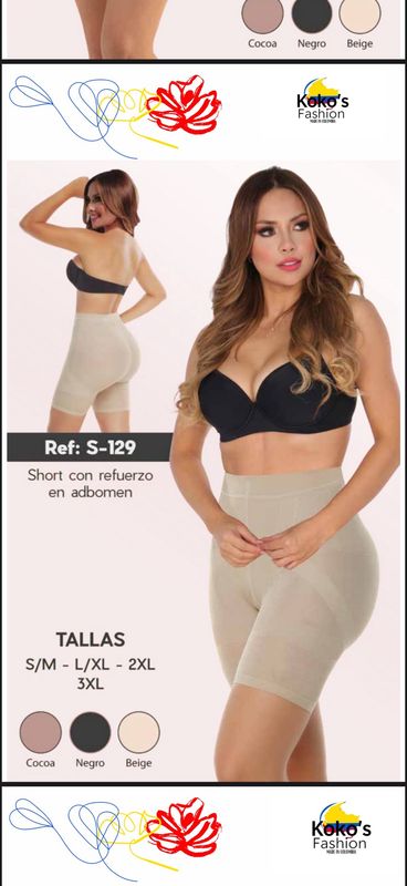 S-129 SHORT CON REFUERZO EN ABDOMEN