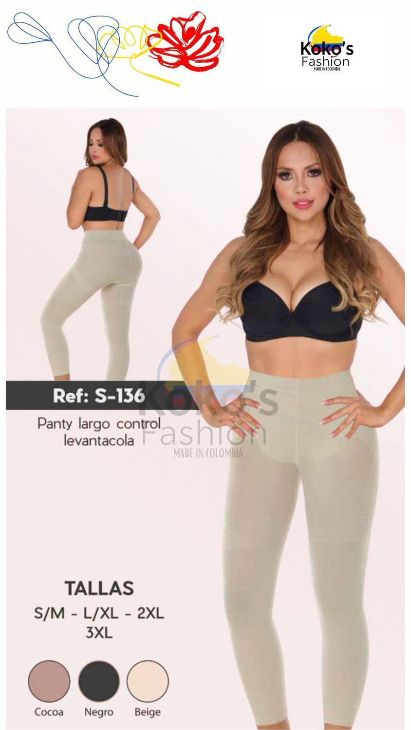 S-136 PANTY LARGO CONTROL LEVANTACOLA