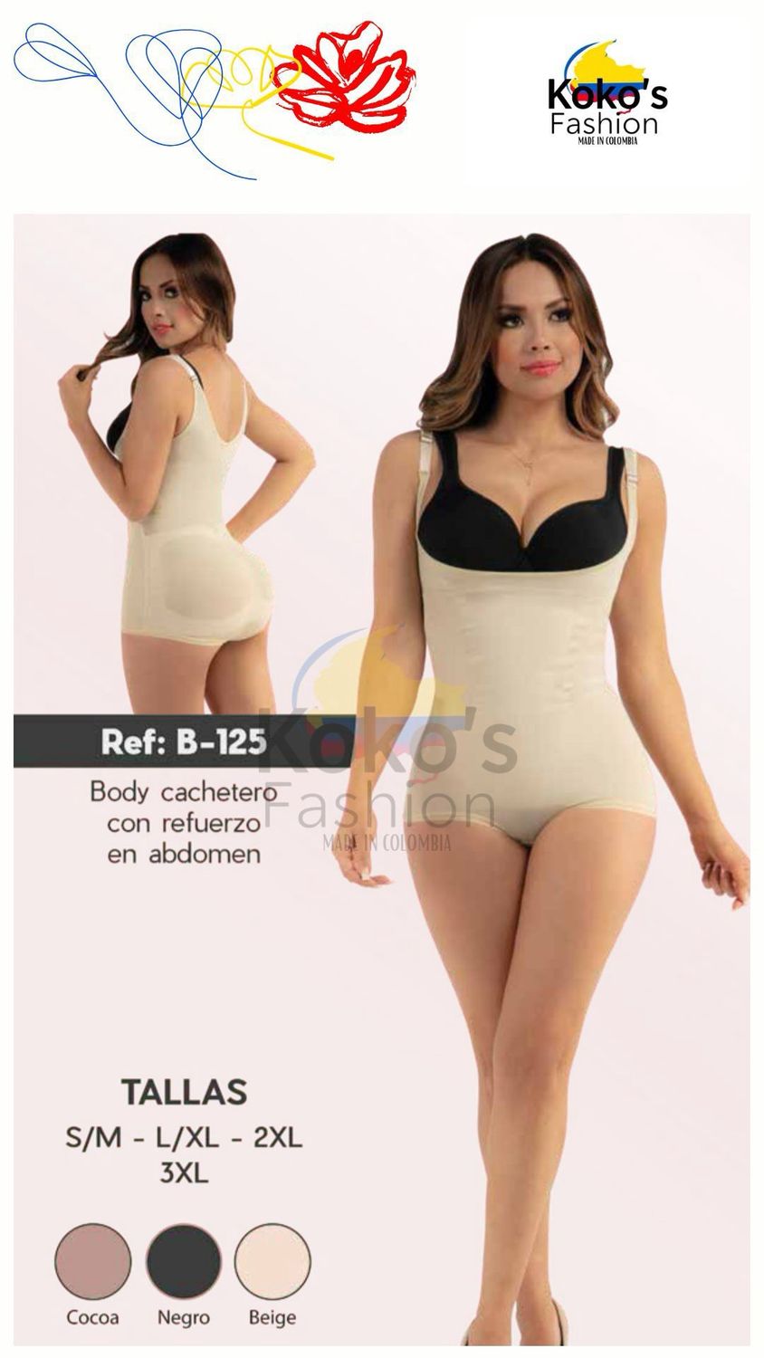 B-125 BODY CACHETERO CON REFUERZO EN ABDOMEN