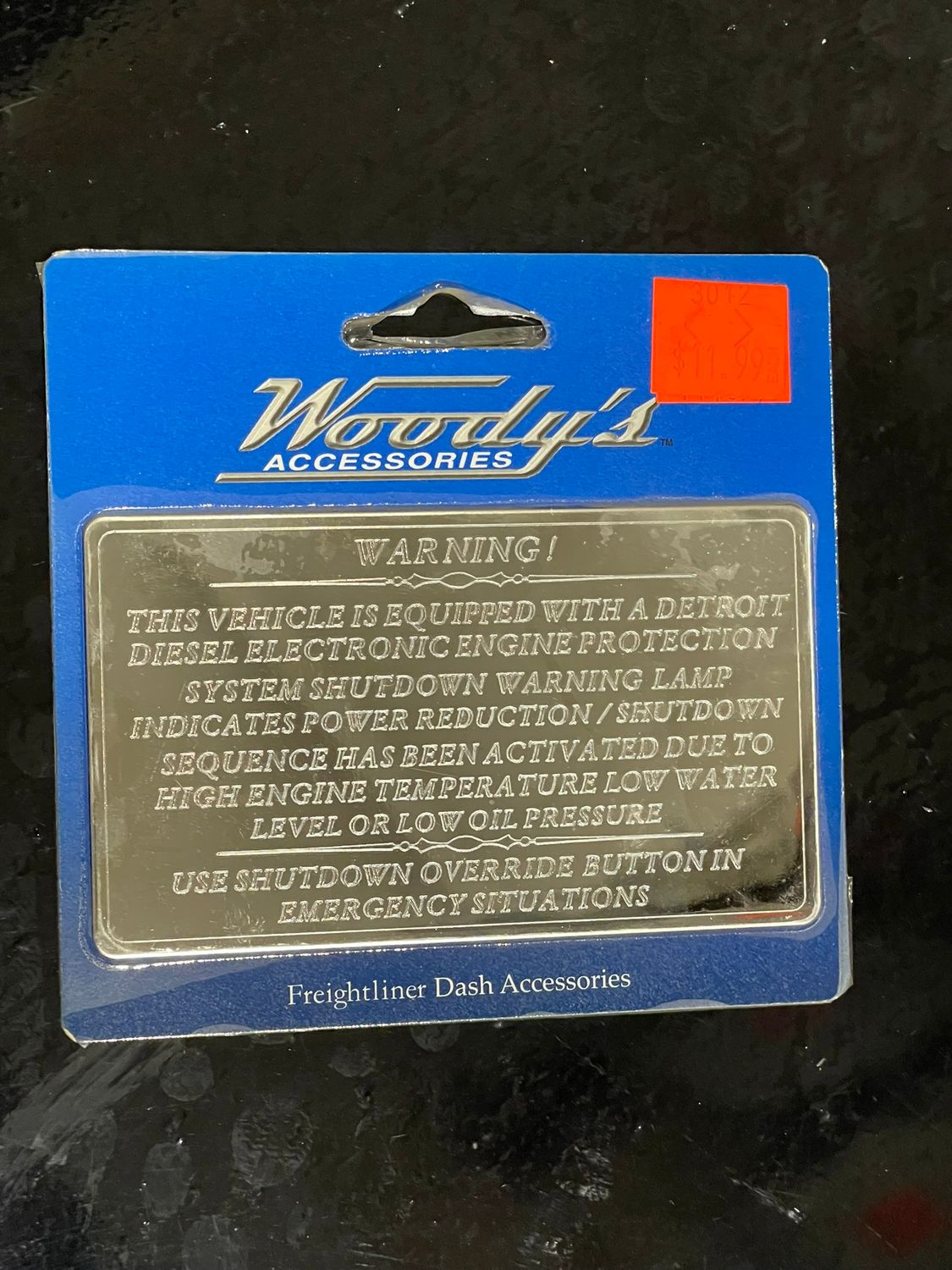FL Engine Warning Plate