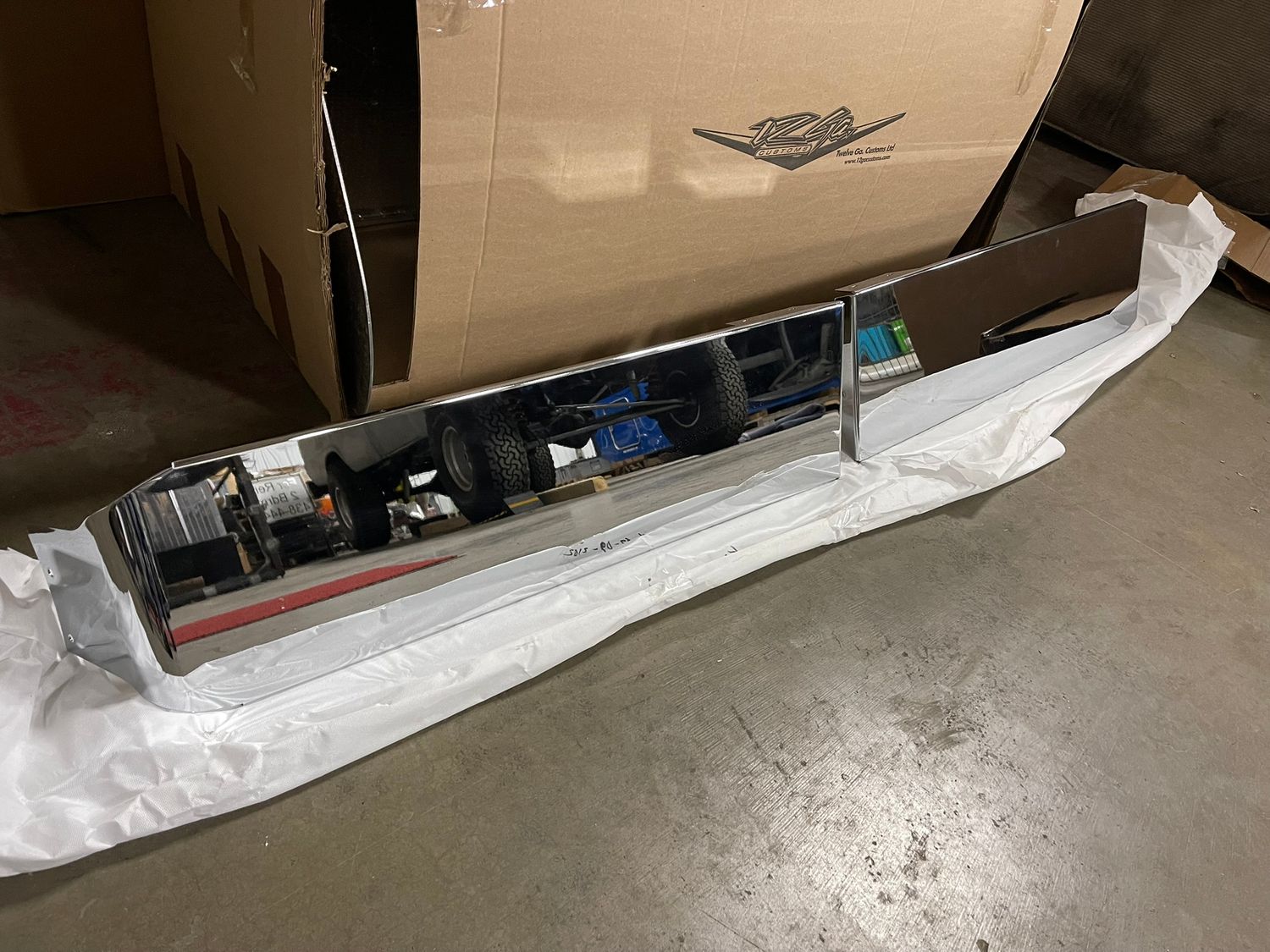 PB 9" Straight Visor Kit Chrome Plated SS scratched