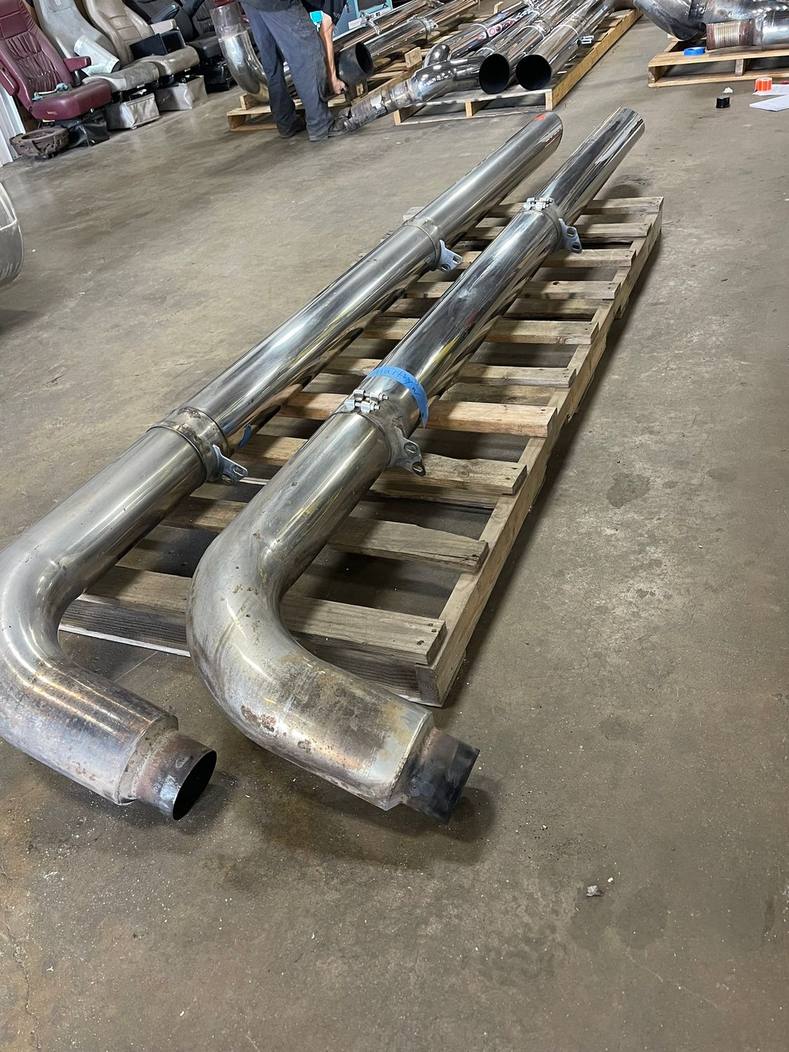 Used 6.5" x 108" + Elbows Miter Exhaust Set