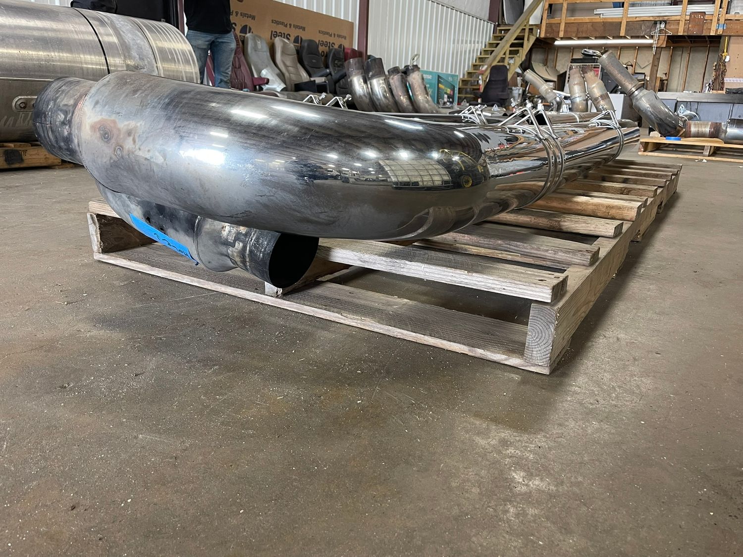 Used Exhaust 7" x 84" + Elbows Set -Flat