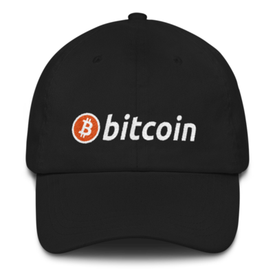 Bitcoin Baseball Cap - WHITE Logo