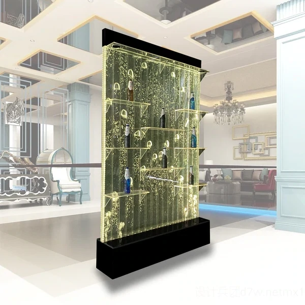 48&quot; x 72&quot; Tall Programmable Full Color LED Lighting Bubble Wall Fountain Floor Panel Display SHELF