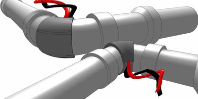 UltraHeat RV Pipe Elbow Heater for 1.5" Drain Pipe; AM-EH-158