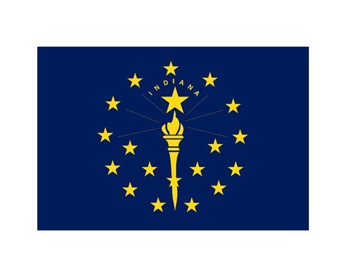 Annin Indiana 3ft x 5 ft NylGlo Nylon State Flag
