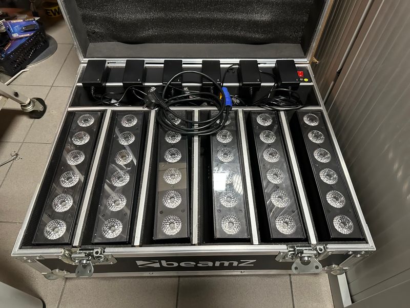 Beamz 6x BBB612 met laadflightcase