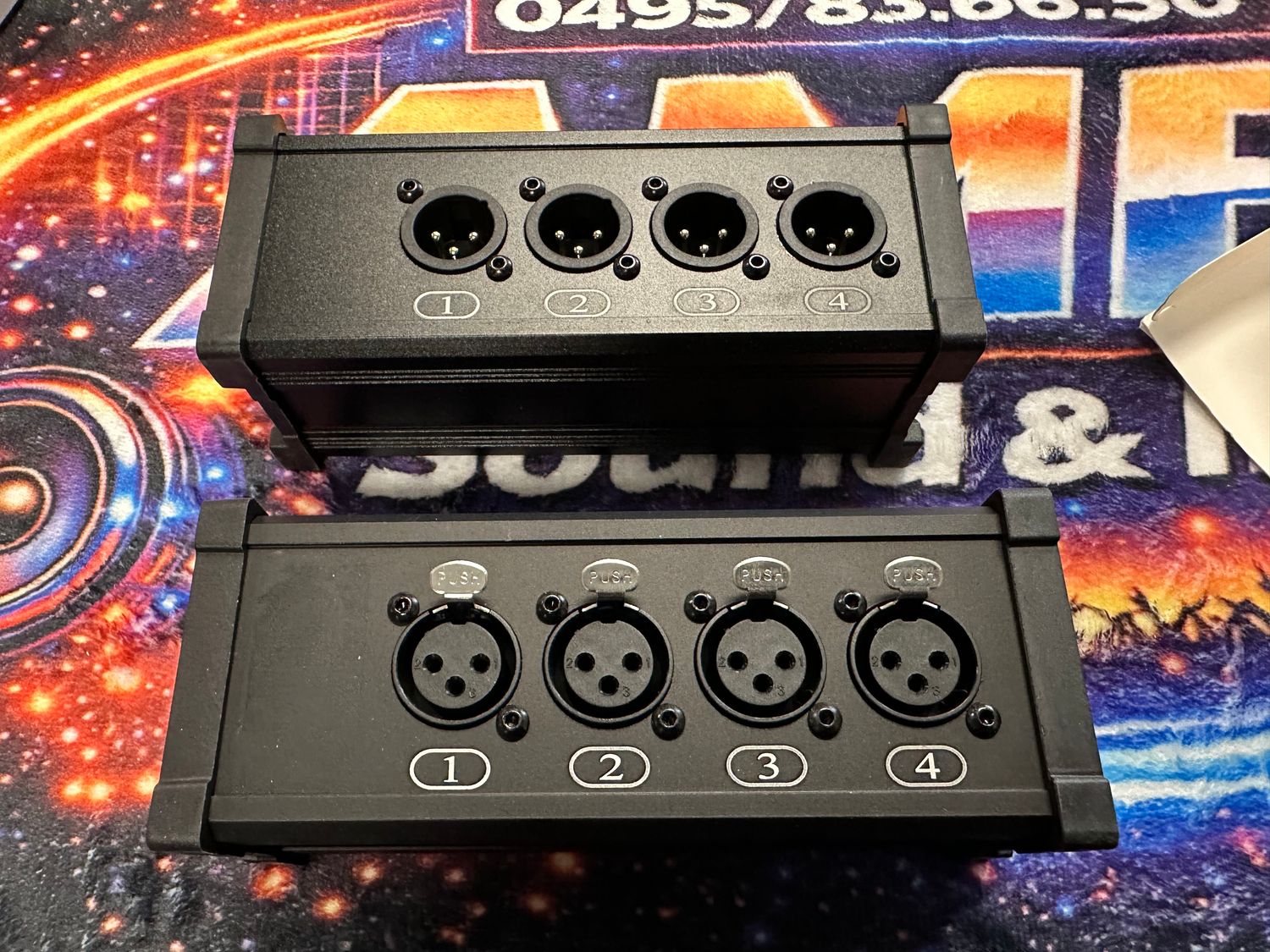 4-kanaals 3-pins XLR audio &amp; DMX512 netwerkkabelverlenger, RJ45 Ethercon CAT6