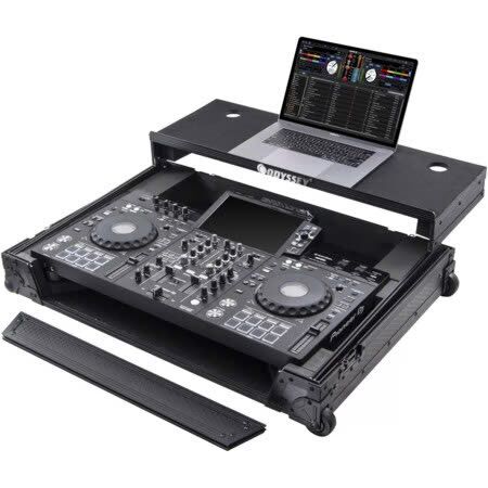 Oddisey Black label flightcase met laptop tafel voor Pioneer XDJ-RX3
