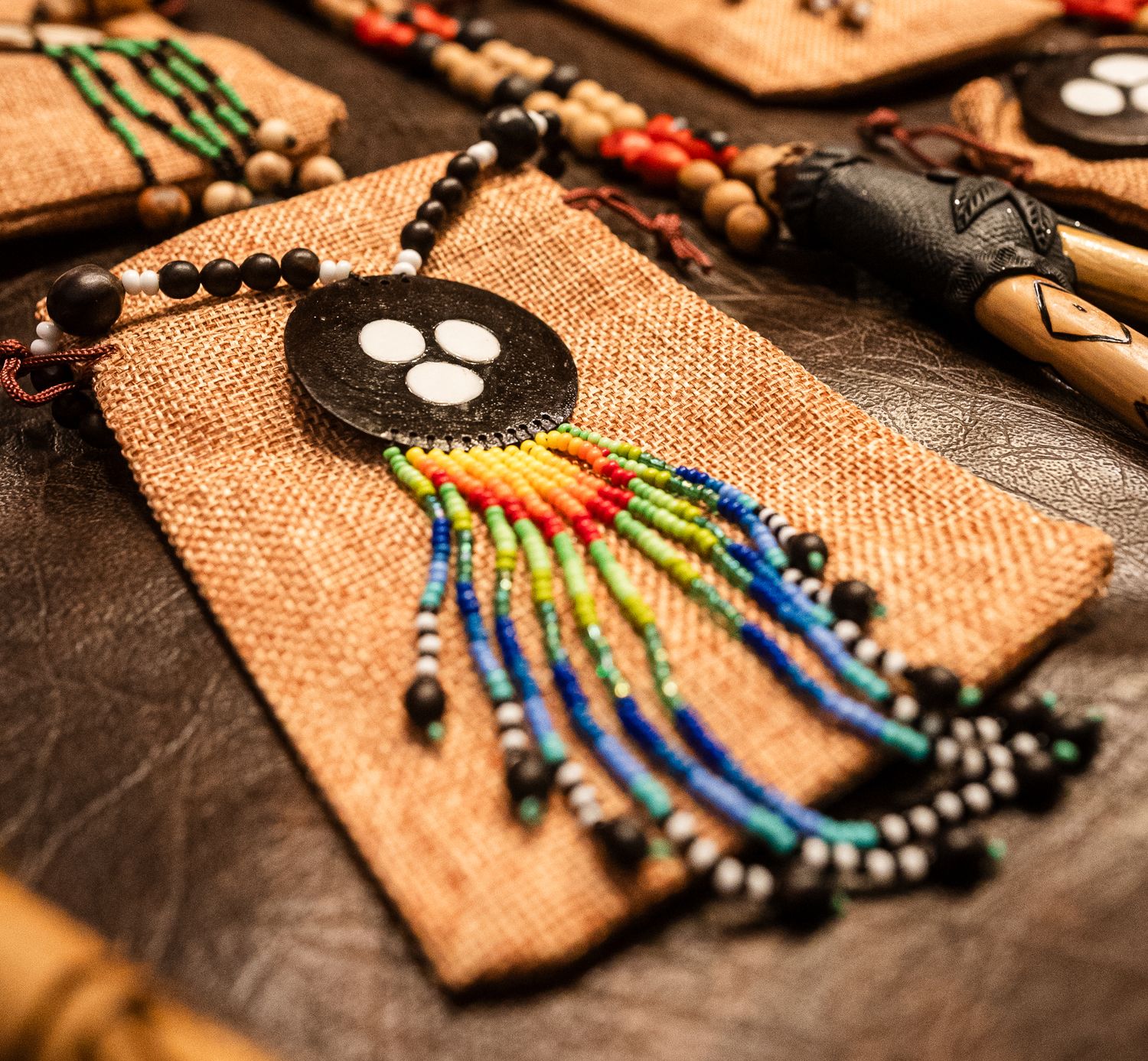 Beaded Coconut Necklace