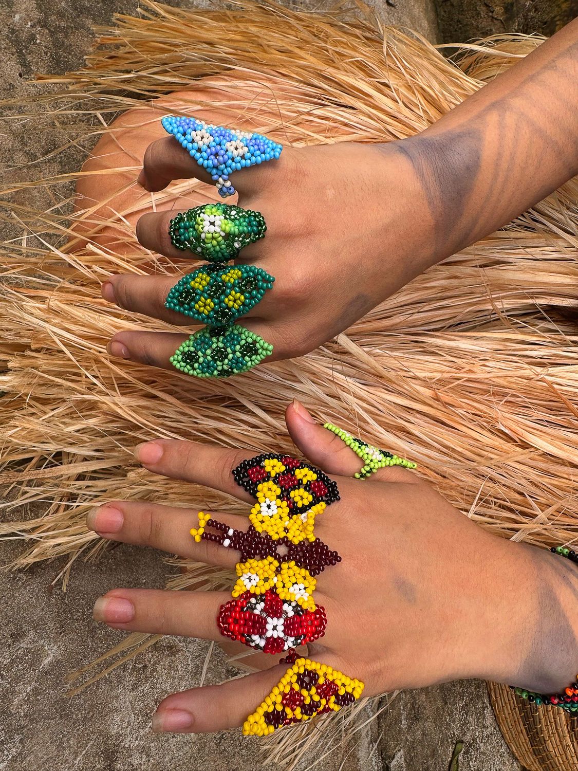 Glassbeaded Rings Glassbeaded Rings