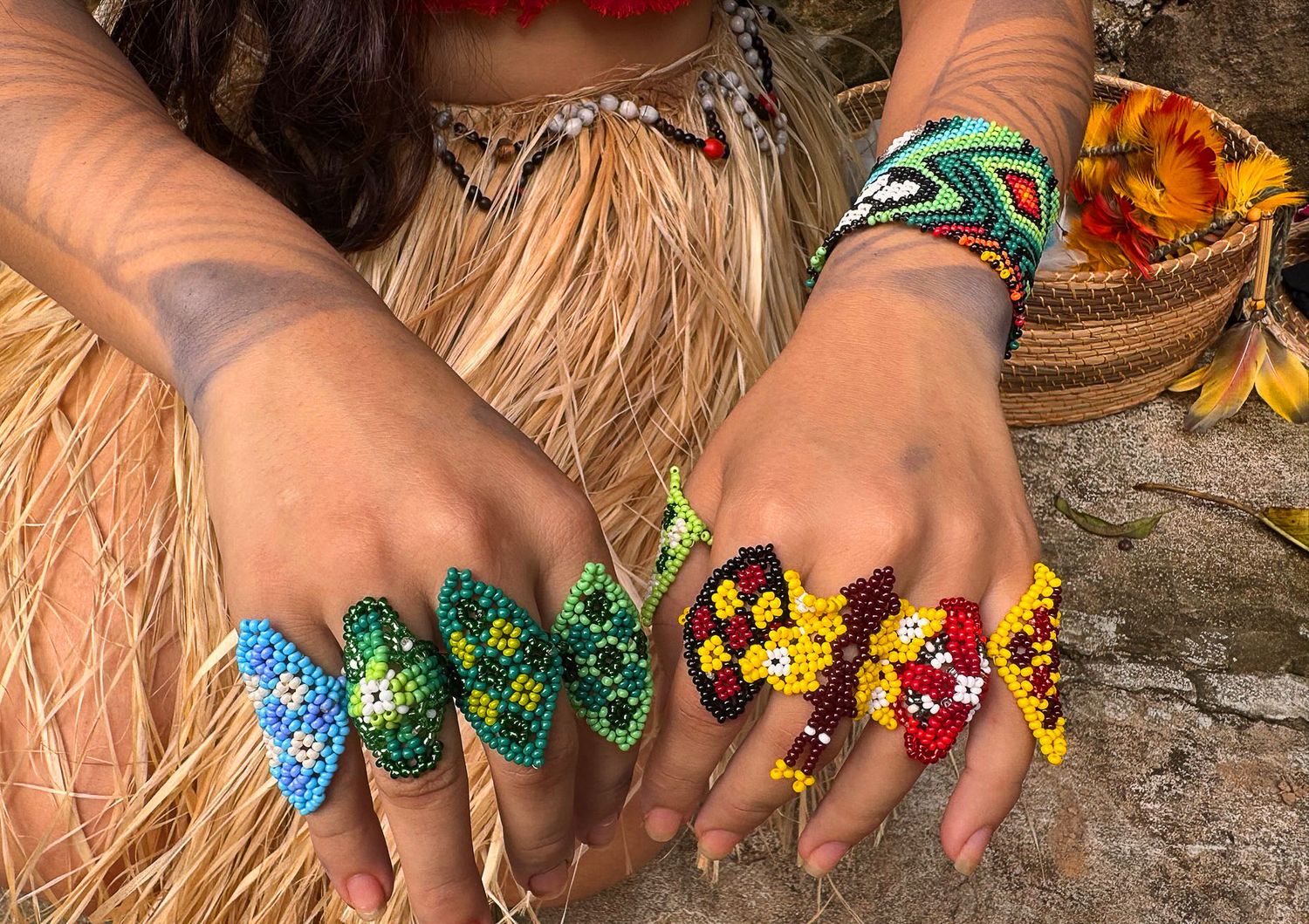 Glassbeaded Rings Glassbeaded Rings