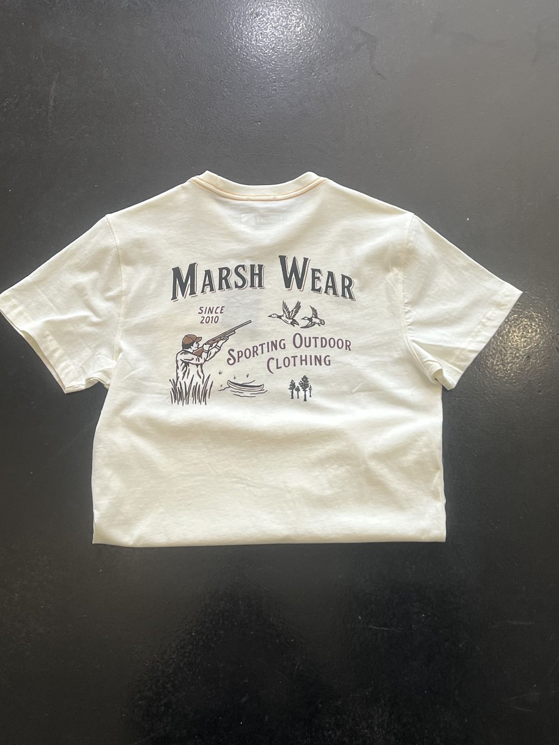 Marsh Wear Men's Sportsman T-Shirt Vintage White, Size: Small