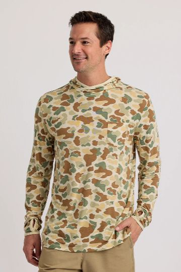Free Fly Men's Bamboo Lightweight Hoodie Camo, Size: Medium