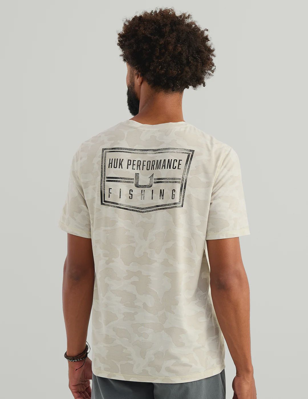 Huk Men's Drift Short Sleeve Performance Tee Silver Birch Camo, Size: Medium