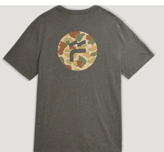 FREE FLY M BRAND FLAG TEE, Attribute: HEATHER, Size: M
