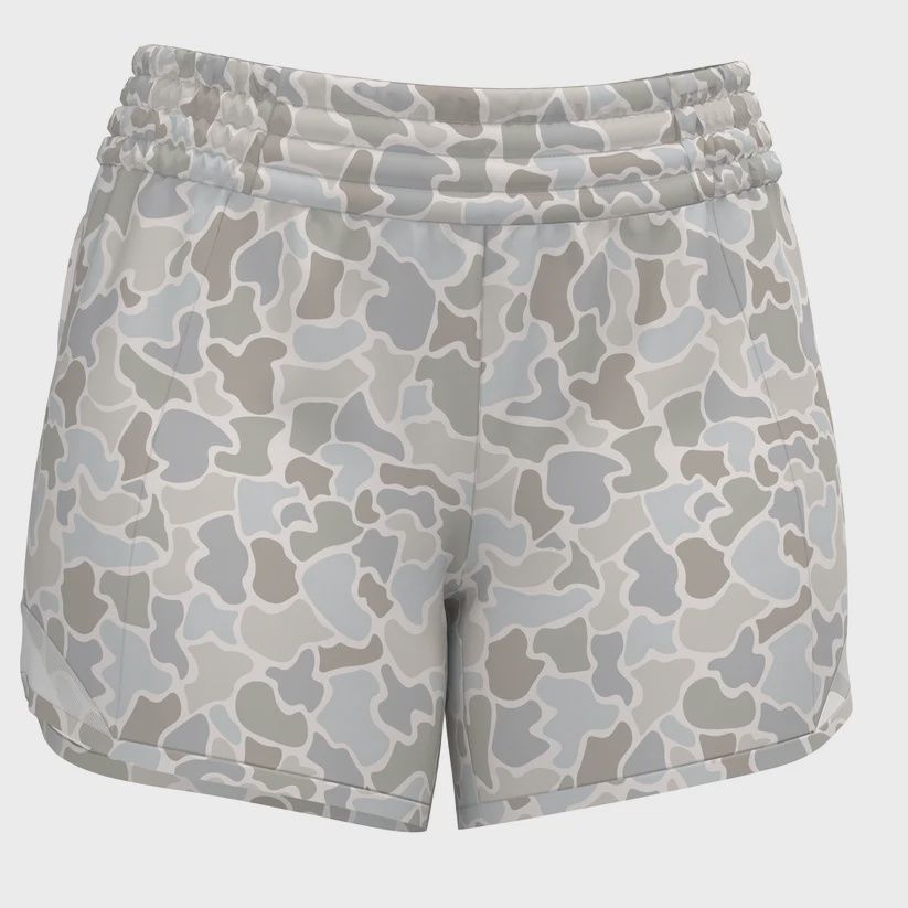 Local Girl Ladies LG Vista Shorts Forest Camo Salt Water