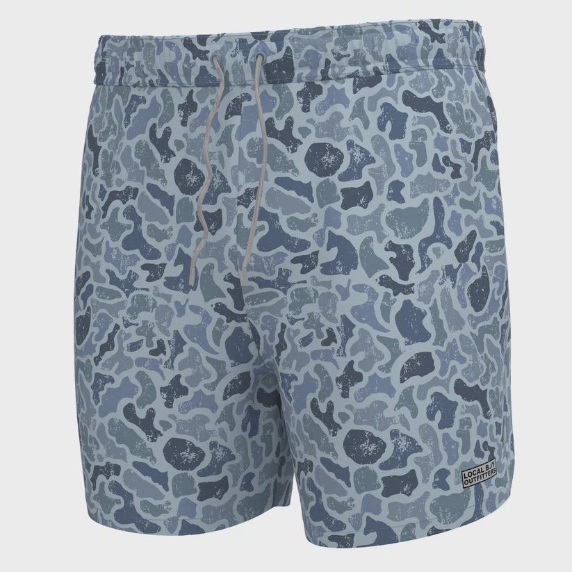 Local Boy Youth Bayview Swim Trunk Distressed LCF Cobalt