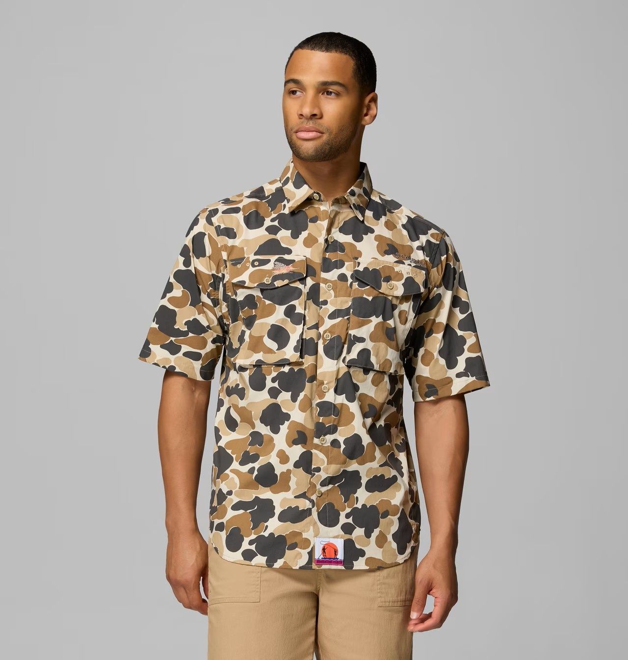 Columbia Men's BoneFish Flats™ Printed Short Sleeve Shirt, Size: Medium
