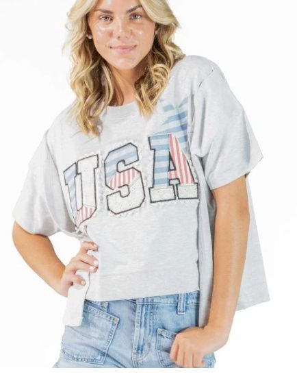 Simply Southern USA Patch Applique T-Shirt