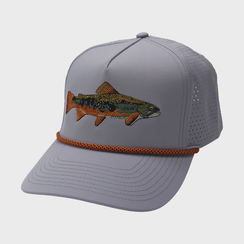 Local Boy Men Rainbow Trout Perforated Rope Hat