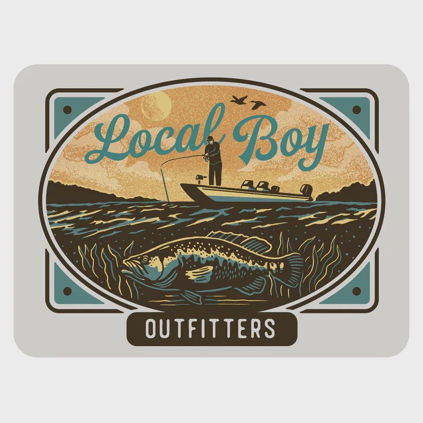 Local Boy Jon Boat Plate Decal