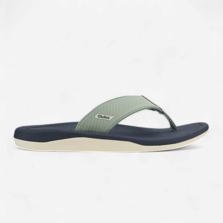 Olukai ʻAhi Kai Men’s Beach Sandals Seagreen / Trench Blue