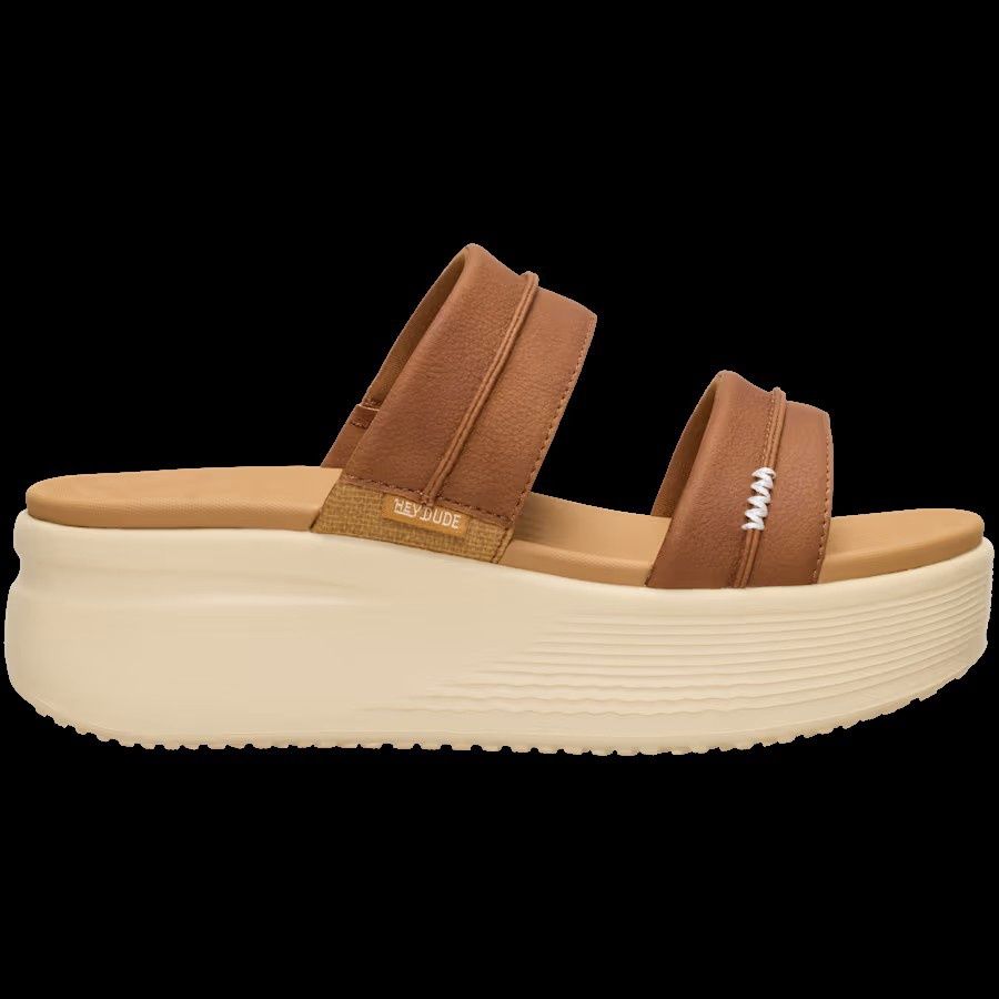 Hey Dude Women's Austin Slide Classic Cognac