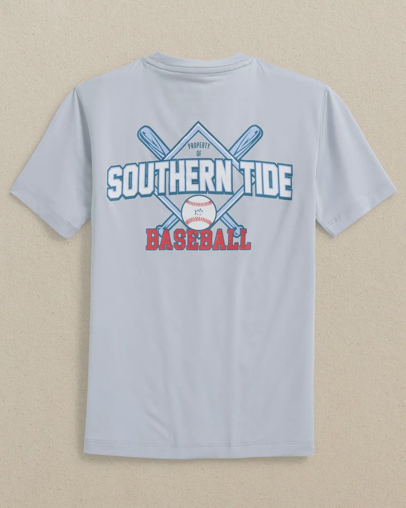 SOUTHERN TIDE YOUTH BASEBALL DIAMOND SLATE GREY