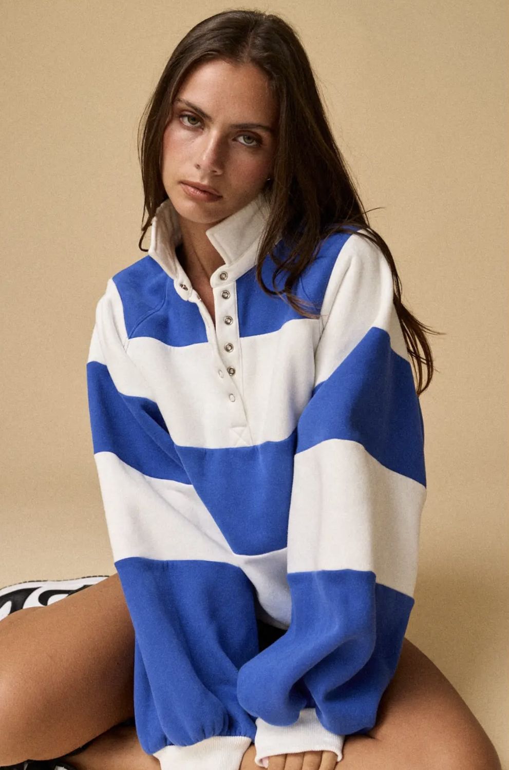 PAPERMOON EVERLY STRIPED PULLOVER, Size: SMALL