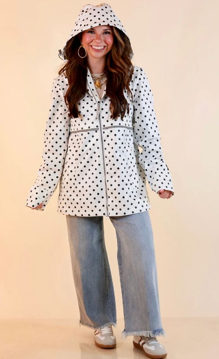 LULU MAC RAINCOAT DOTS, Size: LARGE