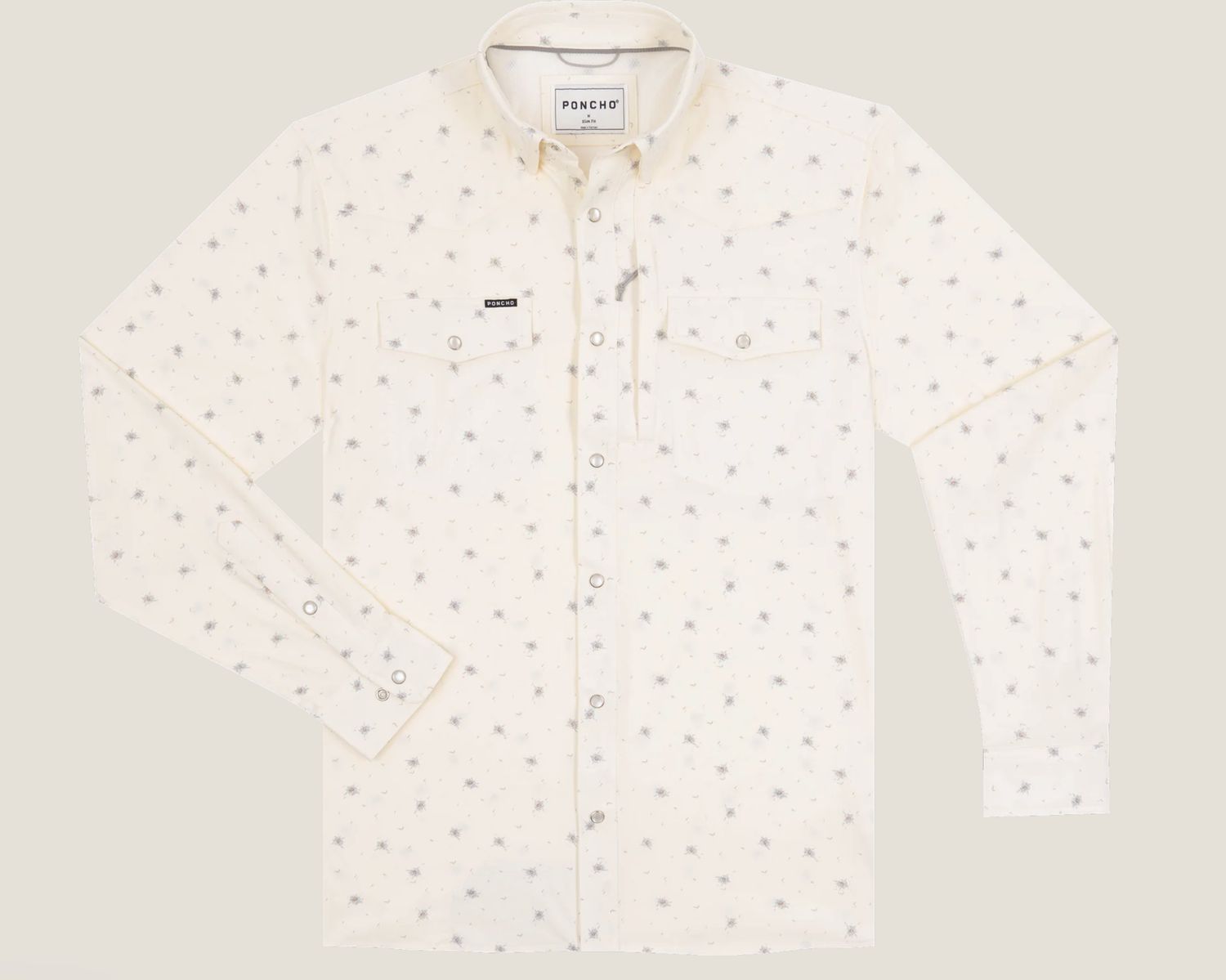 PONCHO THE ESTACADO Floral Print On Off-White