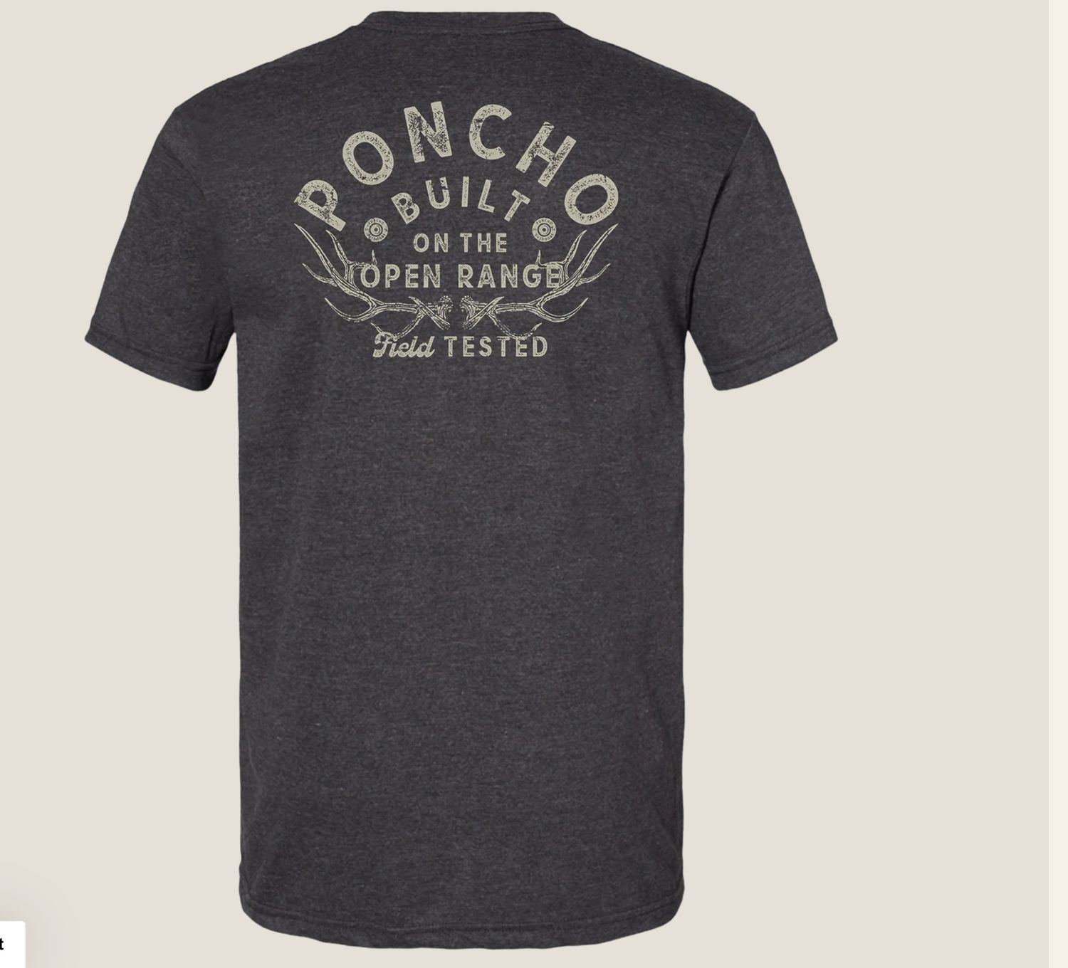 PONCHO SHED HUNT T-SHIRT BLACK