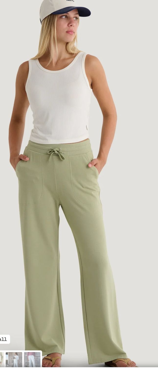 FREE FLY Women's Bamboo Lightweight Fleece Wide Leg Pant, Size: XS