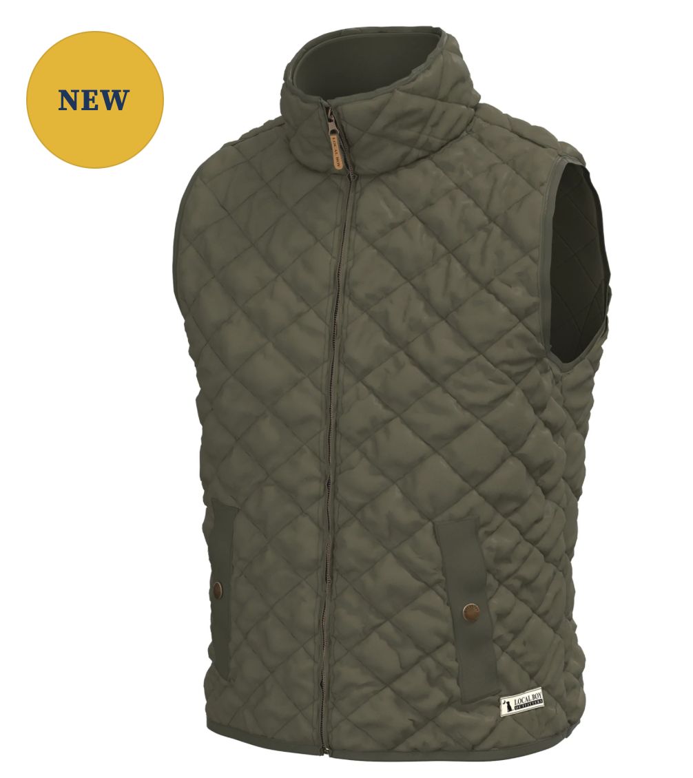 LOCAL BOY Diamond Quilted Vest CEDAR, Size: SMALL