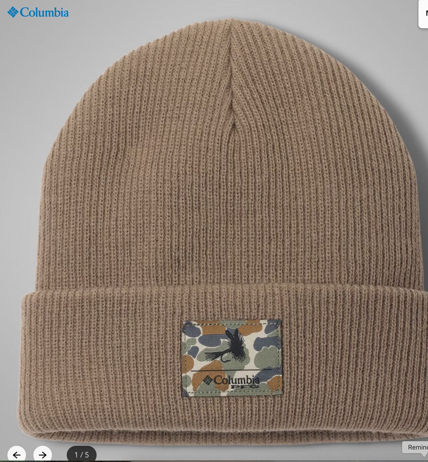 COLUMBIA CUFFED BEANIE BEIGE
