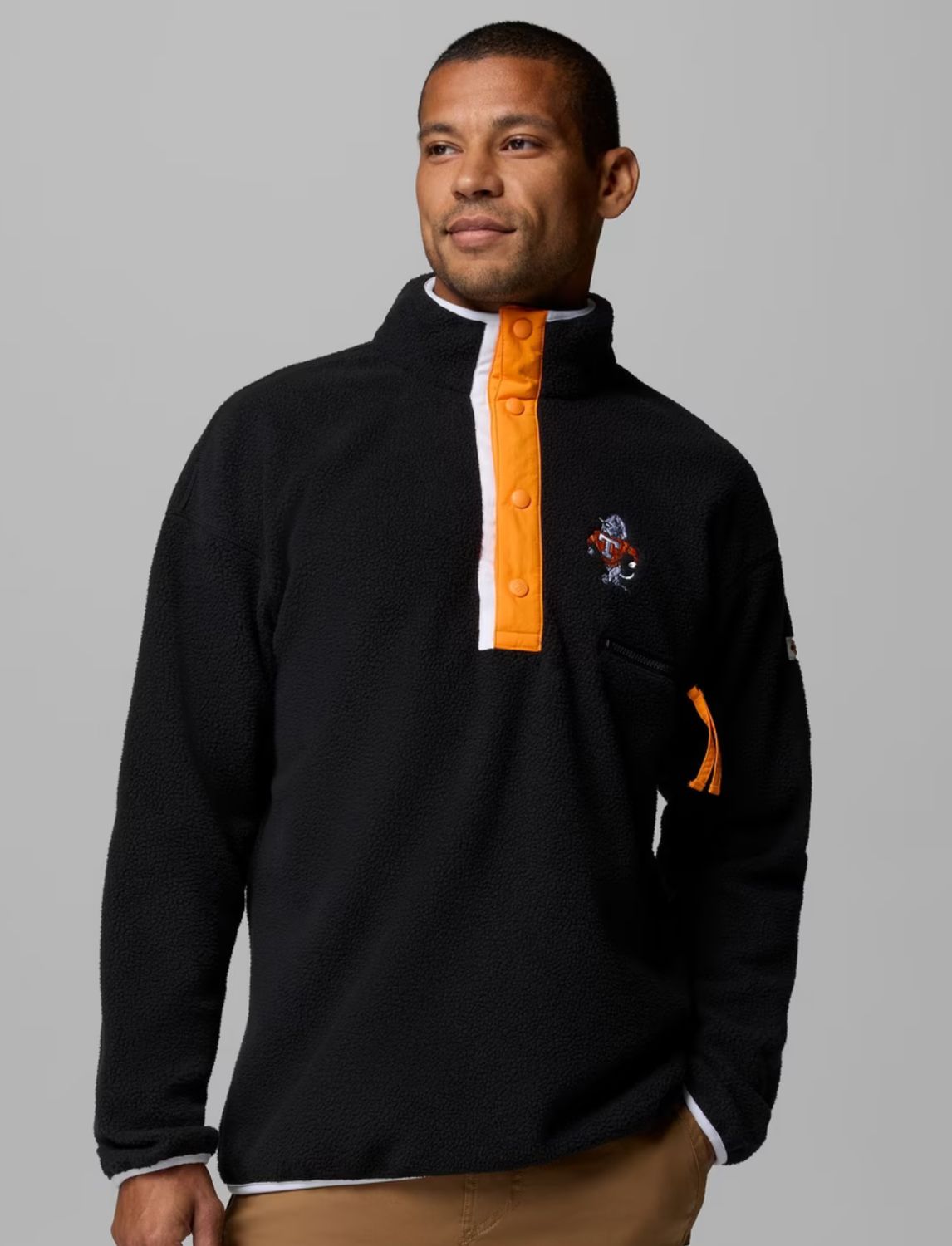 COLUMBIA MEN Men's Collegiate Helvetia Half Snap Fleece - Tennessee, Size: SMALL