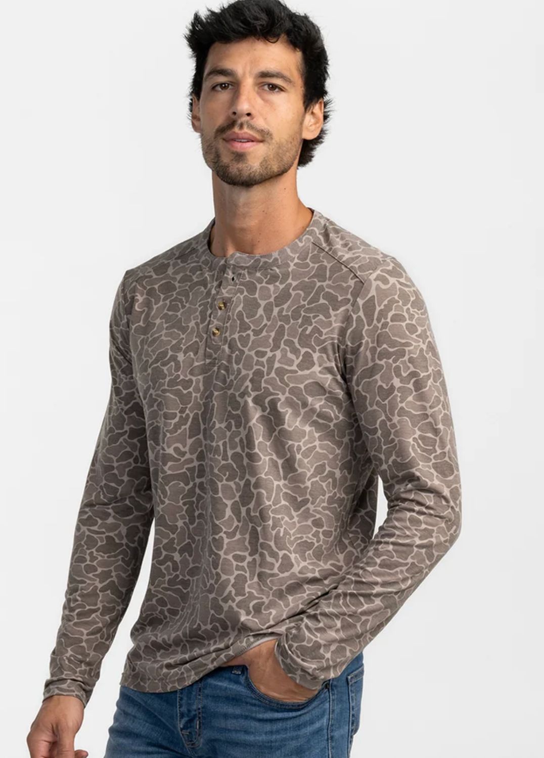 SOUTHERN SHIRT MEN Max   Comfort   Henley   LS   -   Ranger, Size: SMALL