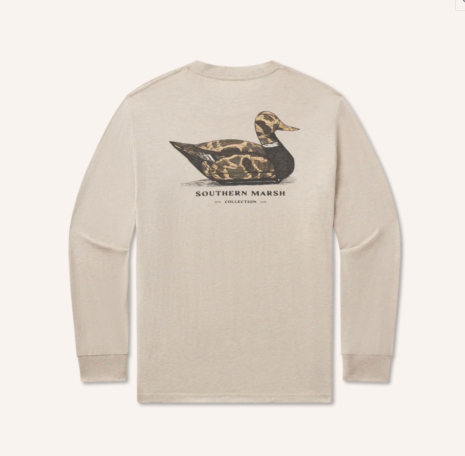 SOUTHERN MARSH  Vintage Duck Decoy Tee - Camo Tee - Long Sleeve