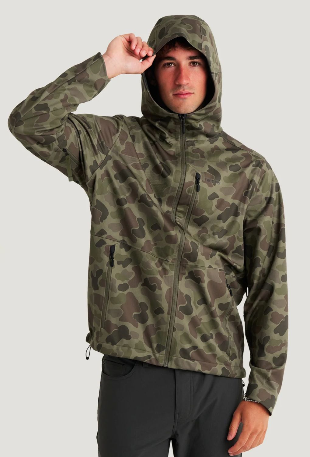 FREE FLY Men's Thermowind Jacket CAMO, Size: MEDIUM