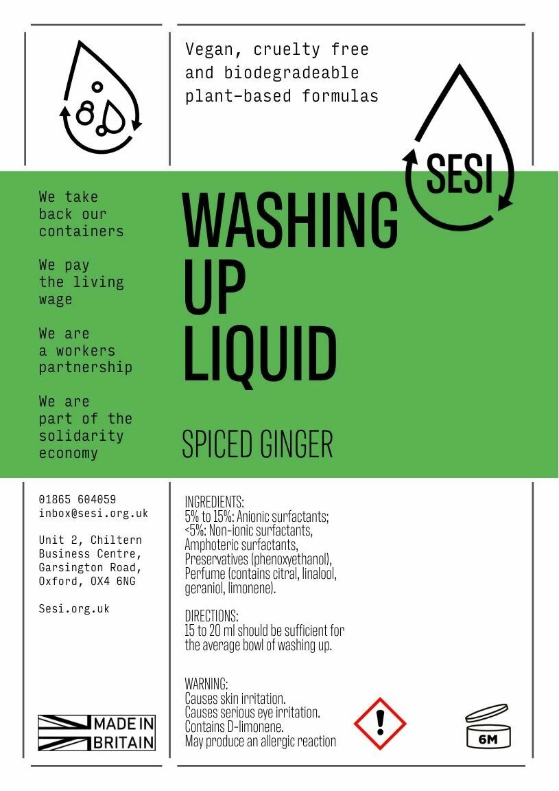 SESI washing up liquid